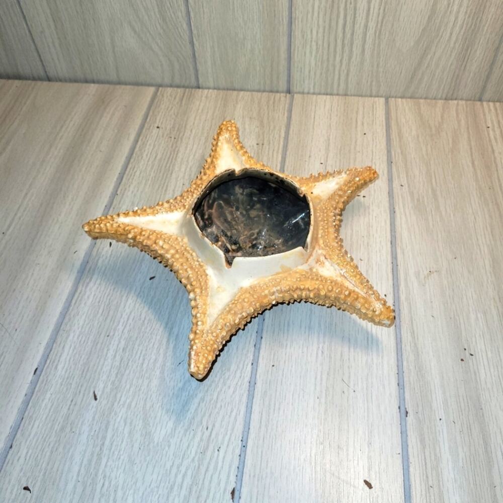 Vintage 70s Starfish Ashtray Beachy Catch All Dish Nautical Ocean Home Decor